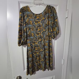Paisley Print Women's Dress